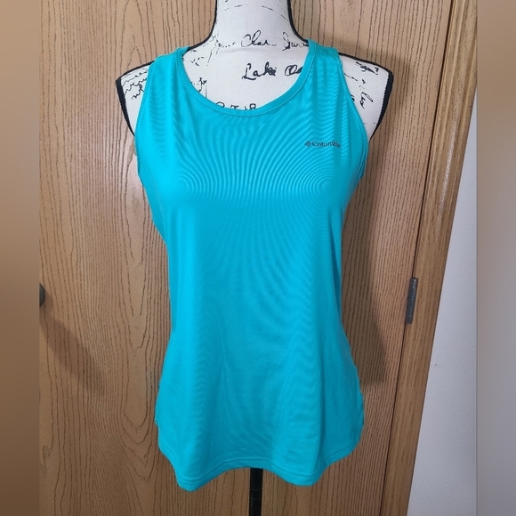 Columbia Tops - Columbia Mesh Back Turquoise Athletic Athleisure Tank Top
